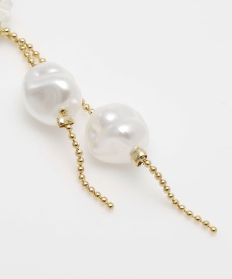 maunaloa チェーンパールピアス　 YCOZ5106