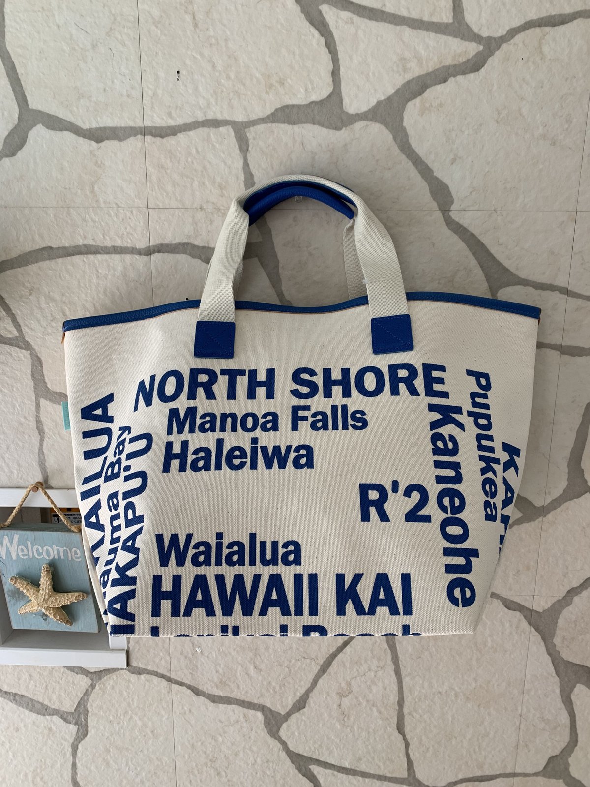ロコハワイ LOCO HAWAII キャンバストートバッグ【 ブルー 】 | Mariee's