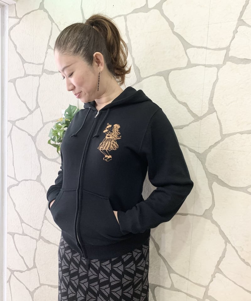 ユニセックス ジップパーカー フラガール | Mariee's ユニセックス ジップパーカー フラガール | Mariee's