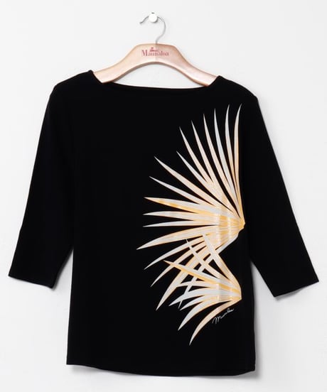 MAUNALOA　パームリーフ　7分袖Ｔシャツ　YCA-5306