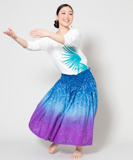 MAUNALOA　パームリーフ　7分袖Ｔシャツ　YCA-5306