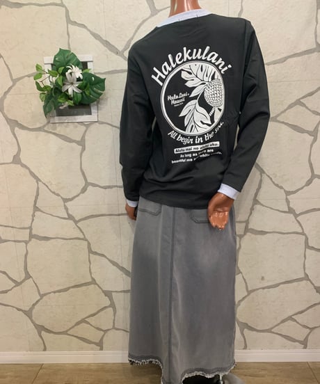 HULA LANI レディース ロングTシャツ 251HU2LT128