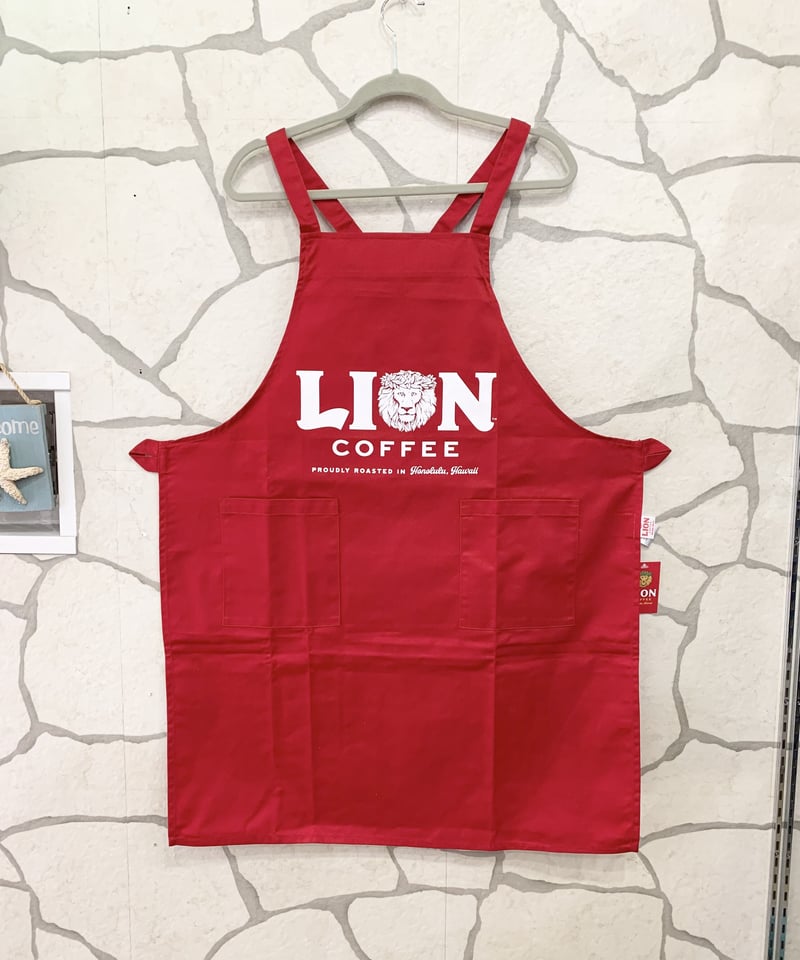 LION COFFEE エプロン【 レッド 】 | Mariee's LION COFFEE エプロン【 レッド 】 | Mariee's