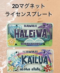 ハワイ直輸入　2Dマグネット・ライセンスプレート