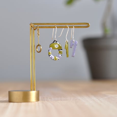 【ペア】へびピアス オリーブ 紫 白
