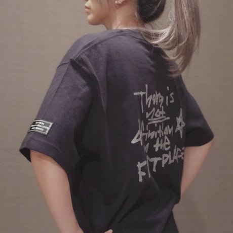 DEFINITION T-shirt (Black × Dark gray / Sliver glitter)