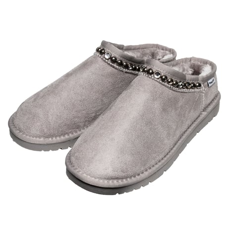 【WOMEN'S】FAUX FUR ULTRA MINI BOOTS(Gray)