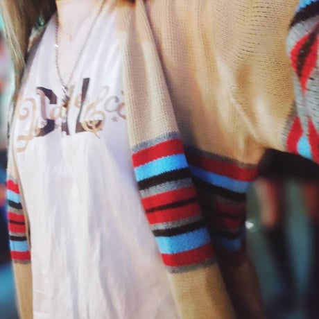 Marbles × CAL  L/S T-shirt (White×Gold brown)