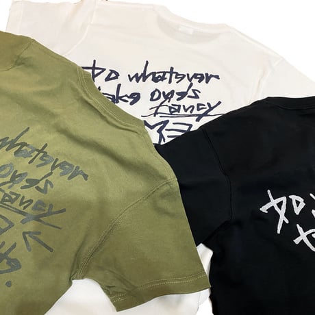 PATIENCE T-shirt (Khaki × Dark green)