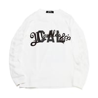 Marbles × CAL  L/S T-shirt (White×Black)