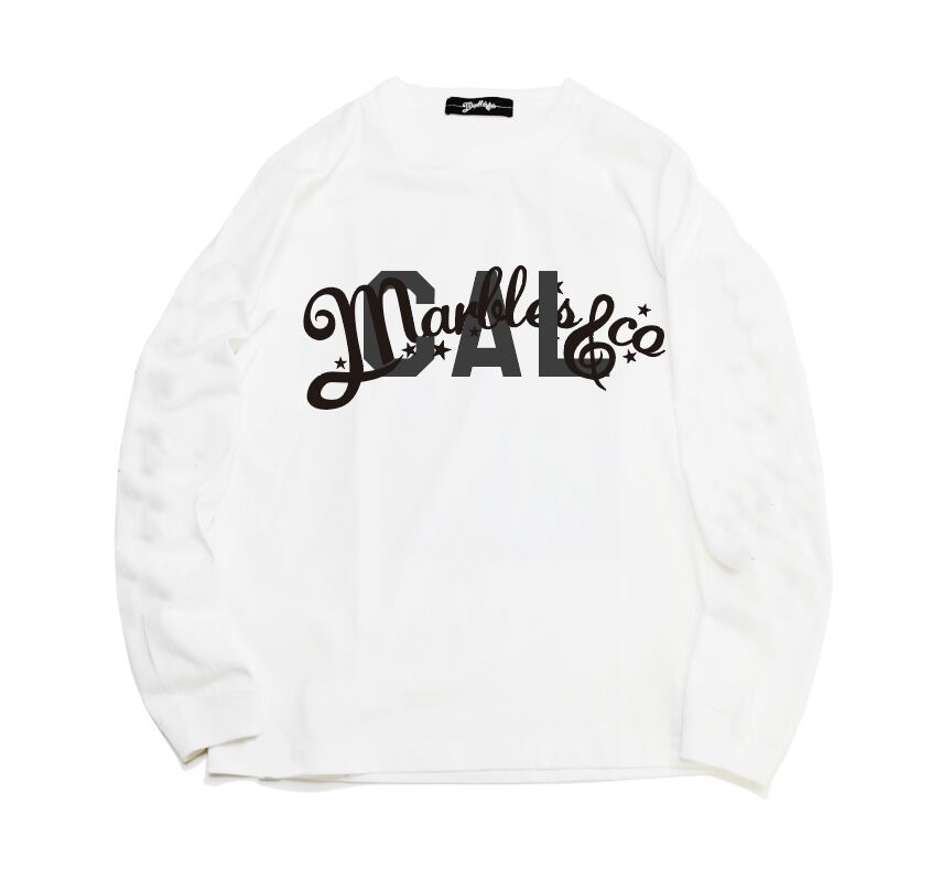 Marbles × CAL L/S T-shirt (White×Black) | CORA...