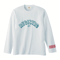 REGISTRO(NG) L/S T-shirt(White×Blue)