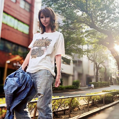 REGISTRO VINTAGE BIKE Raglan Sleeve(White)