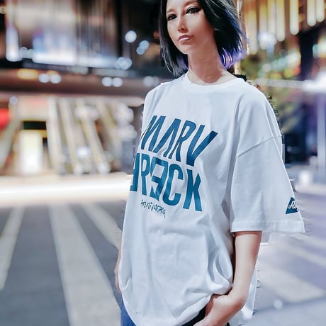 MARVERICK T-shirt(White×Blue)