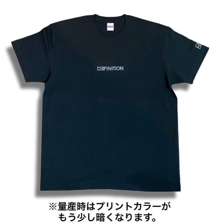 DEFINITION T-shirt (Black × Dark gray / Sliver glitter)