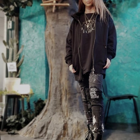 PEACE T-shirt (Glittery Black) ビッグシルエット