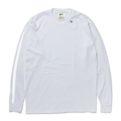 Line print Long Sleeve T-shirt (White)