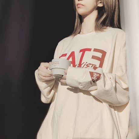 FATE Pigment Dye Crewneck Sweatshirt(Ivory)