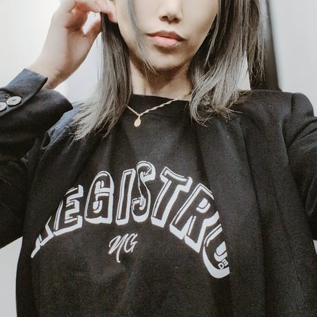 REGISTRO(NG) L/S T-shirt(Navy×White)