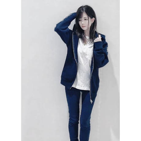 Line Zip-up Hoodie (Navy)