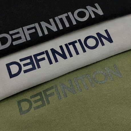 DEFINITION T-shirt (Black × Dark gray / Sliver glitter)