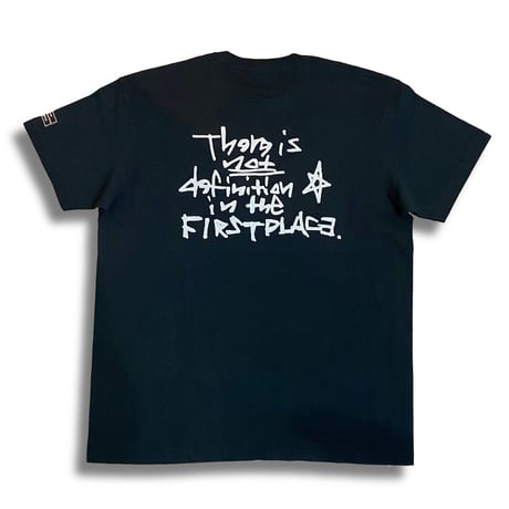 DEFINITION T-shirt (Black × Dark gray / Sliver glitter)