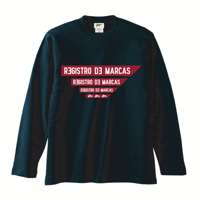 RIBBON Quadruple L/S T-shirt(Navy)