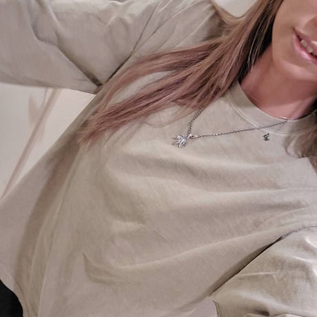 Line print Long Sleeve T-shirt (Khaki)