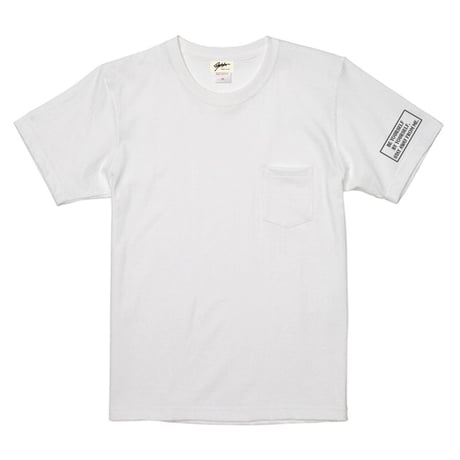 BE YOURSELF Pocket T-shirt (White×Black)