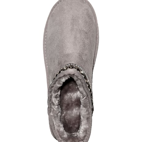 【WOMEN'S】FAUX FUR ULTRA MINI BOOTS(Gray)