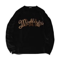 Marbles × CAL  L/S T-shirt (Black×Gold brown)