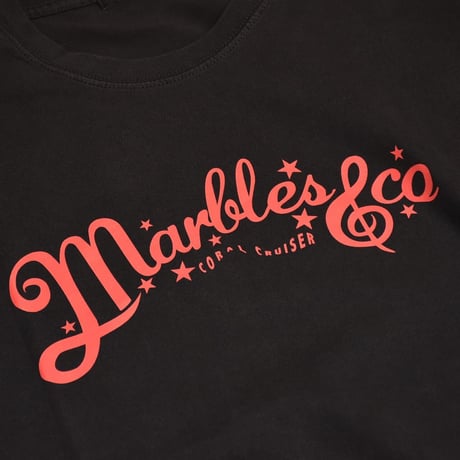 Marbles × Coral Cruiser .   Neo Logo T-shirt【Black】