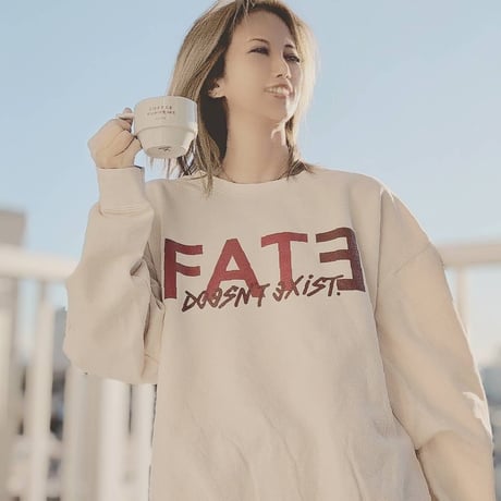 FATE Pigment Dye Crewneck Sweatshirt(Ivory)