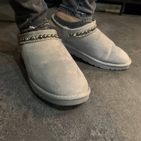 【MEN'S】FAUX FUR ULTRA MINI BOOTS(Gray)