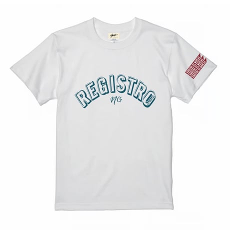 REGISTRO(NG) T-shirt(White×Blue)