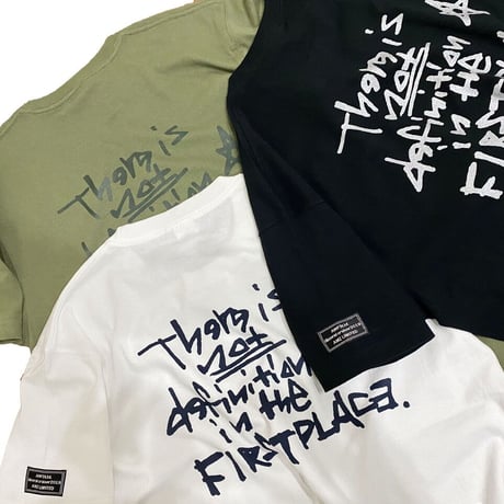 DEFINITION T-shirt (Black × Dark gray / Sliver glitter)