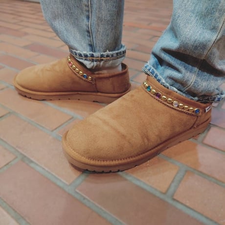 【WOMEN'S】FAUX FUR ULTRA MINI BOOTS(Camel)