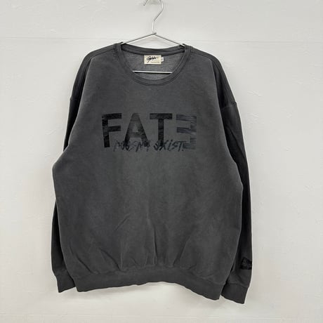FATE Pigment Dye Crewneck Sweatshirt(Black)