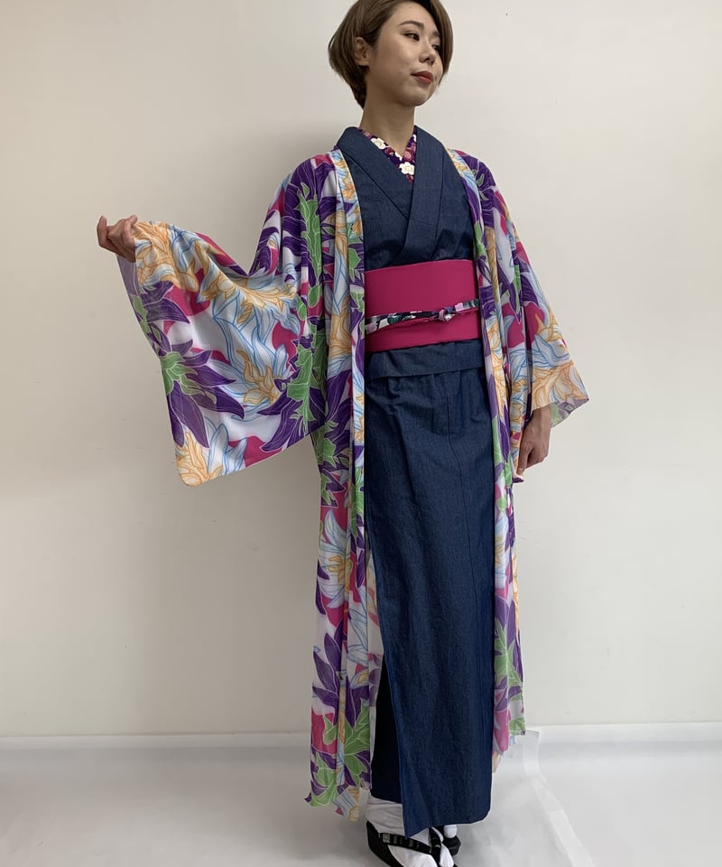 美品  洗える長羽織 洗える長羽織 単品 club H・L(アッシュ・エル)ブランドの長羽織
