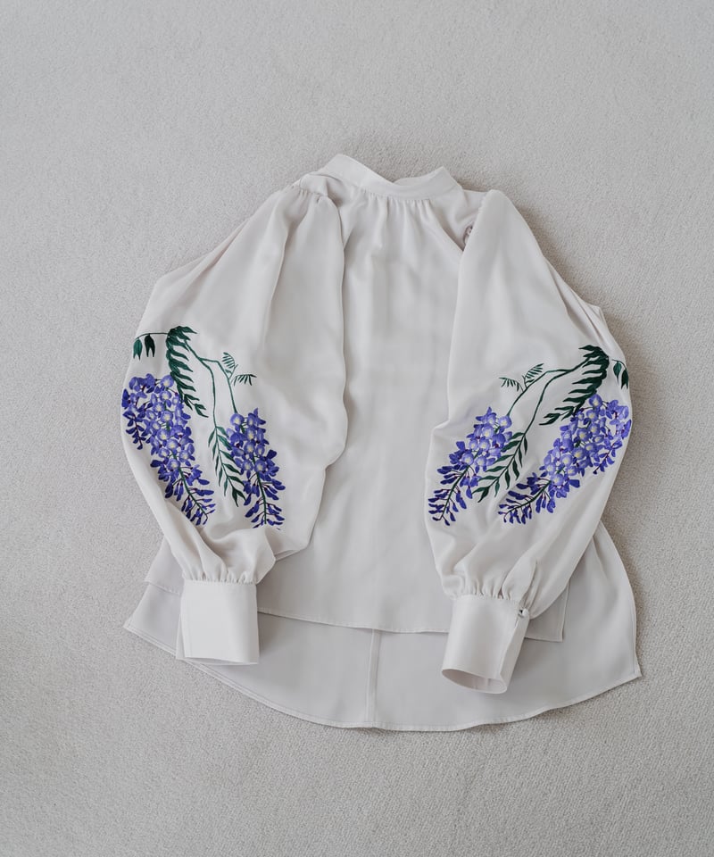 iconology 花を着るブラウス#05【藤】-ecru- 花を着るブラウス#05【藤】 -lightgray- | iCONOLOGY