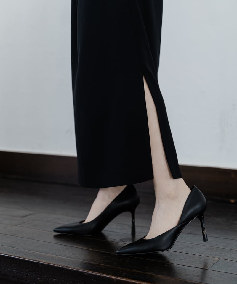 iCONOLOGY 花を着るワンピース　百合　black 2 花を着るワンピース#02【白木蓮】-navy- | iCONOLOGY