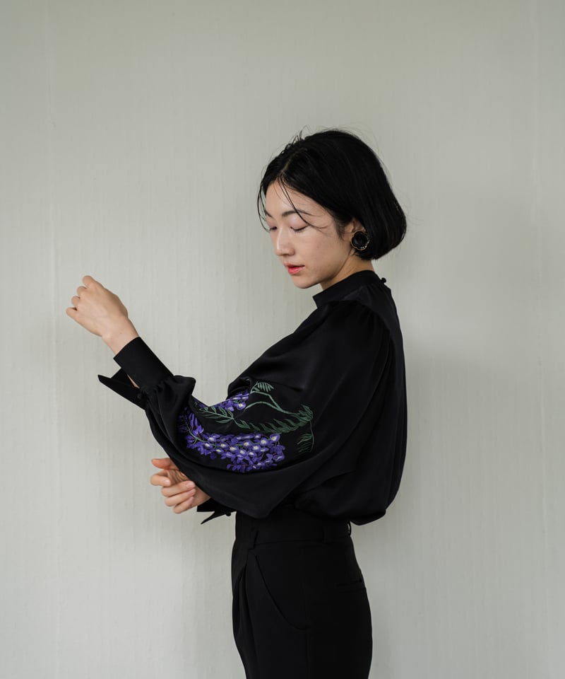 花を着るブラウス#05【藤】 -black- | iCONOLOGY