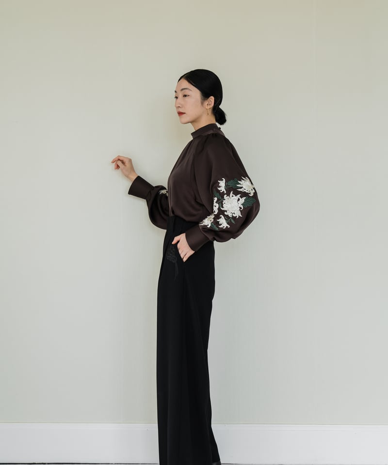 花を着るブラウス#05【菊】 -brown- | iCONOLOGY