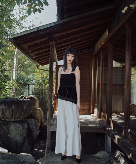 velour shirring camisole