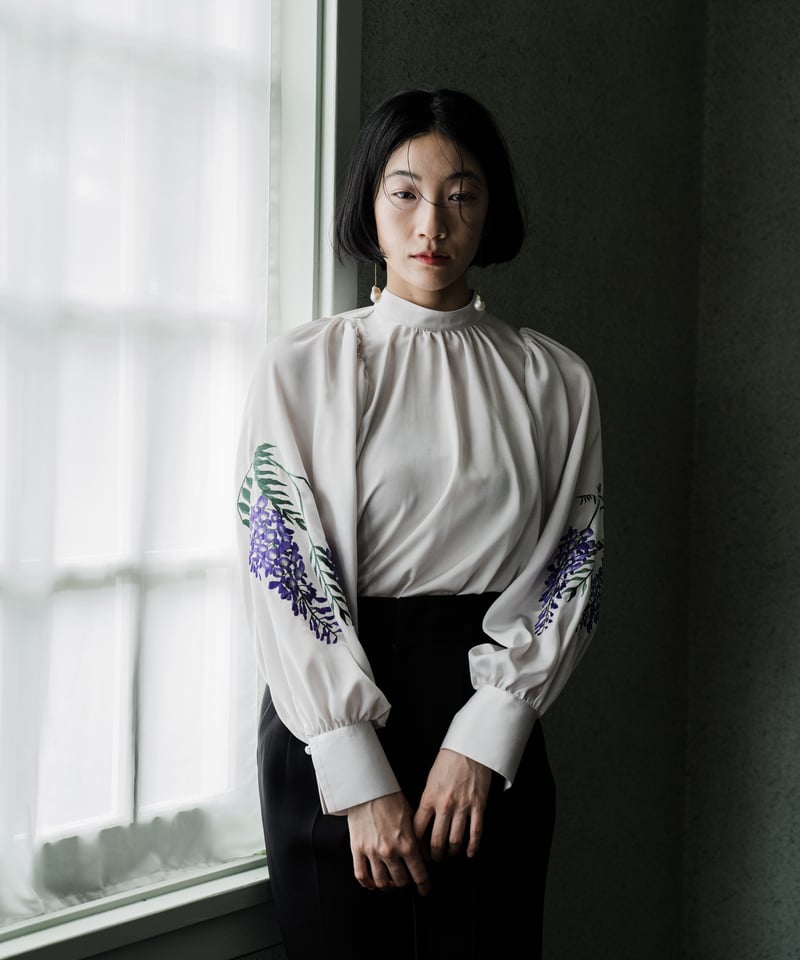 花を着るブラウス #04【松】ivory 金刺繍 完売品 iCONOLOGY 花を着る
