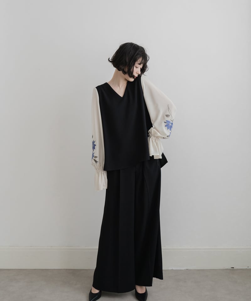 花を着るセットアップ〈ブラウス〉【クレマチス】 | iCONOLOGY 花を着るセットアップ〈ブラウス〉【クレマチス】 | iCONOLOGY