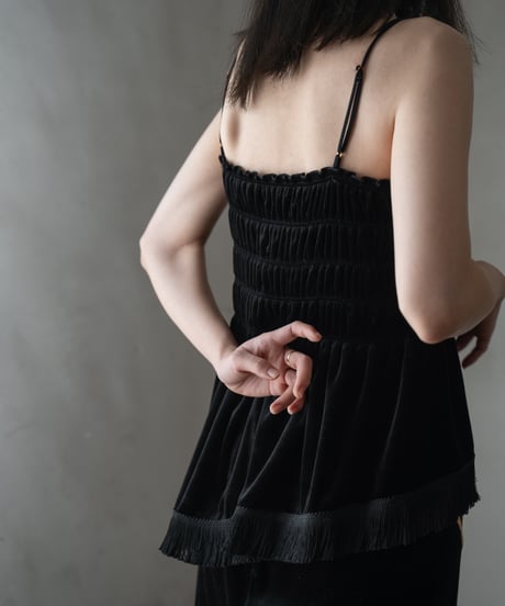 velour shirring camisole
