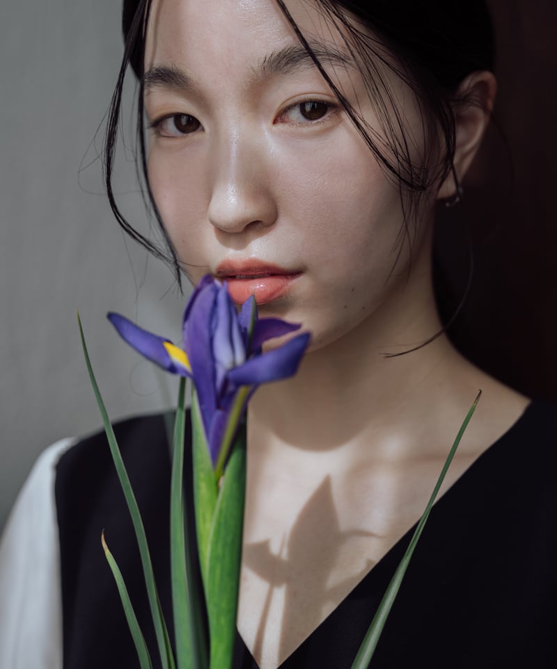 花を着るワンピース#02【菖蒲】-black- | iCONOLOGY