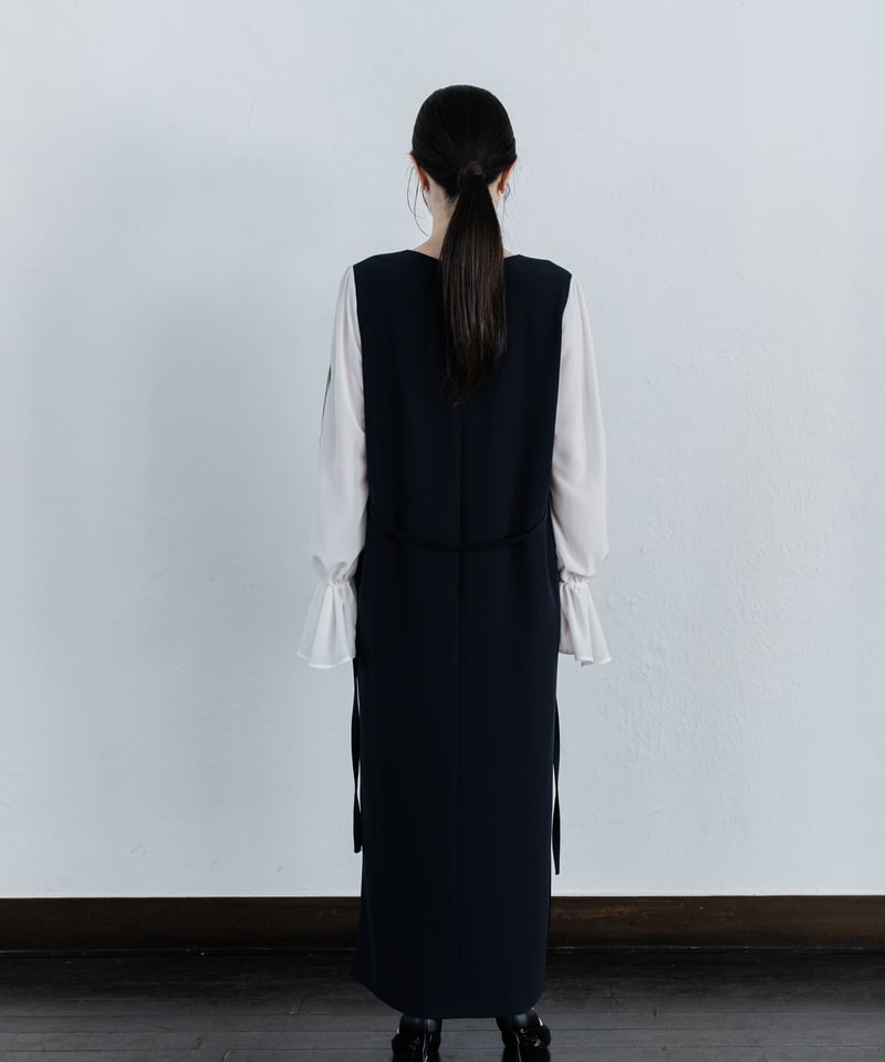 花を着るワンピース#02【フリージア】-navy- | iCONOLOGY