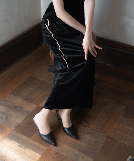 velour pencil skirt【金継ぎ】